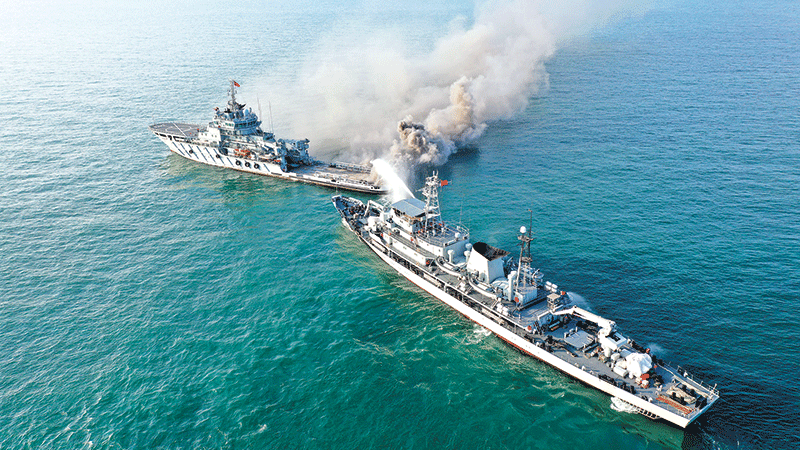 高清大圖！海軍某防險救生支隊聯(lián)合搜救演練掠影